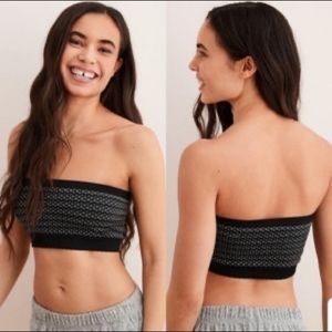 AERIE black chill play move bandeau bralette